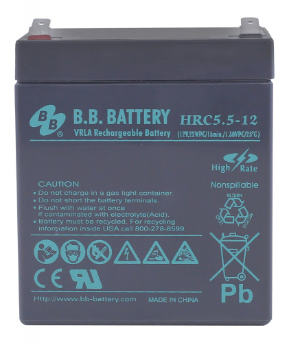 Аккумуляторная батарея B.B.Battery HRC 5,5-12 фото 3